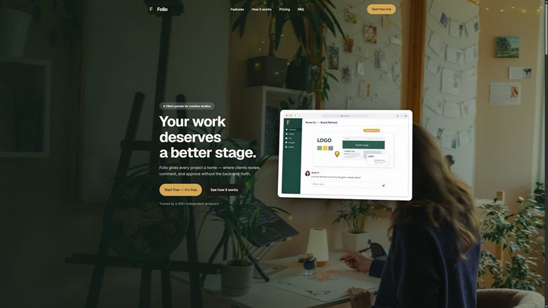 SaaS landing page template